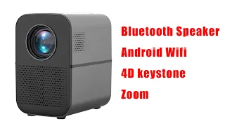 Touyinger T7 LED Android version projector Bluetooth Unpacking test 1