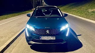 NEW Peugeot 5008 2021 at night - LED lights, ambient lights & 3D navigation screen