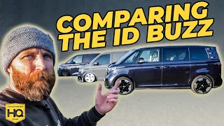 Quick VW ID-Buzz, Transporter T6.1 and T7 Multivan comparison. Plus ID Buzz first drive and thoughts