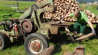 Amazing Dangerous Homemade Automatic Firewood Processing Machines, Fastest Wood Cutting Log Splitter