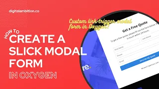 How to Create a Slick Modal Contact Form in Oxygen