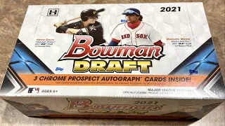 NEW RELEASE!  2021 BOWMAN DRAFT JUMBO BOX!  3 NICE AUTOS!