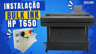 Manual Instalação Bulk Ink Tanque Tinta Impressora Plotter HP T650 A0 Desbloqueada ChipLess #sulink