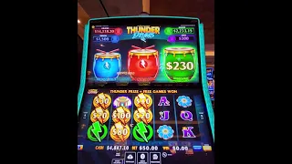 $50 BET MASSIVE WIN THUNDER DRUMS THUNDER PRIZE FREE GAMES - HARD ROCK TAMPA HIGH LIMIT $2 Denom