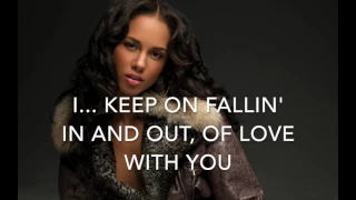 Fallin' - Alicia Keys - Karaoke original key