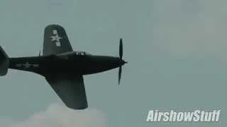 P-63 Kingcobra Aerobatics - Thunder Over Michigan 2014