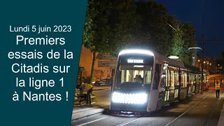 Sortie de l'Alstom Citadis X05 N°403 pour des essais sur la ligne 1 le lundi 5 juin 2023