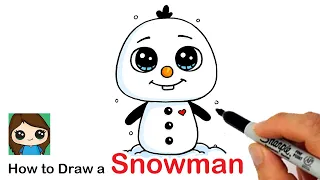 How to Draw an Olaf Snowman | Disney Frozen