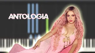 Shakira - Antología | Instrumental Piano Tutorial / Partitura / Karaoke / MIDI