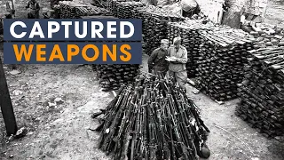 Where did captured German weapons actually go after the war?
