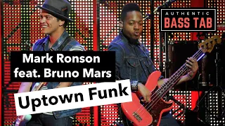 Mark Ronson feat. Bruno Mars - Uptown Funk 🎸 Authentic Bass Cover + TAB