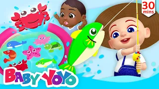 Sea Animal Song | Learn Animals Name | Color Song | more Nursery rhymes | Baby yoyo