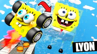 SALTO TUTTA LA MAPPA DI GTA5 CON LA MACCHINA DI SPONGEBOB!!