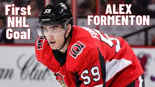 Alex Formenton #59 (Ottawa Senators) first NHL goal Oct 30, 2018