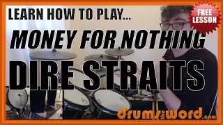 ★ Money For Nothing (Dire Straits) ★ FREE Video Drum Lesson | How To Play SOLO (Terry Williams)