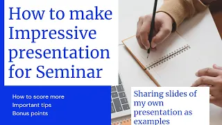 How to make your Presentation impressive for seminar || Important tips and tricks || The Success Hub