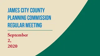 Planning Commission Regular Meeting – September 2, 2020