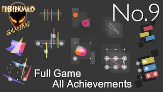 No.9 FULL GAME Walkthrough / All Achievement (Minimal Puzzle game by Maciej Targoni)