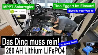 ENDLICH! 280 AH Lithium LiFePO4 Batterie & Solarregler | Untersitz-Montage | Tino Eggert schraubt