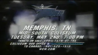 WCW Wrestling Thunder Live Commercial Memphis, TN May 2nd, 2000