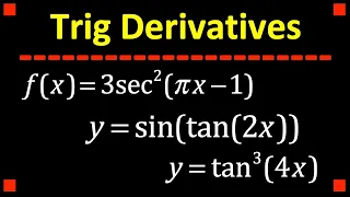 Trig Derivatives with Chain Rule ❖ Calculus 1