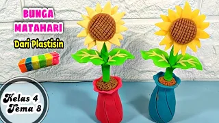 Cara Membuat Bunga Matahari Dari Plastisin Tugas Kelas 4 Tema 8 || Buat Bunga 3D Dari Plastisin