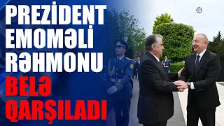 Tacikistan Prezidenti Emoməli Rəhmonun rəsmi qarşılanma mərasimi olub