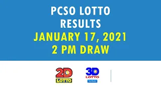 Lotto Results Today January 17 2021 2pm draw 2D 3D PCSO