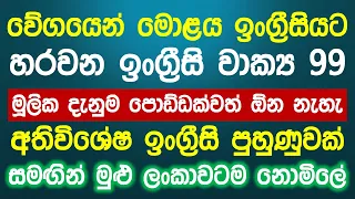 99 Practical English Sentences For Daily Use | Most common English words in Sinhala | Basic English