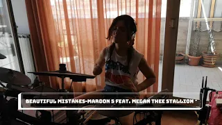 #maroon5 #drum Beautiful Mistakes - Maroon 5 Feat. Megan Thee Stallion (DRUM COVER by MOMOSN4RE)