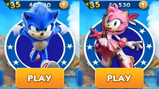 Sonic Dash - Movie Sonic vs Popstar Amy vs  All Bosses Zazz Eggman - Run Mobile Gameplay