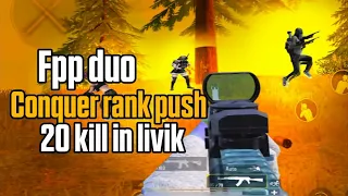 20 KILLS!🔥MY BEST LIVIK GAMEPLAY in MODE with GLACIAR Mummy  SUITE😈 Pubg Mobile.