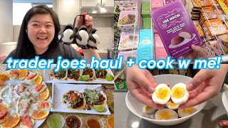 trying local taco shop 🌮, trader joes haul + cook with me! 🍳