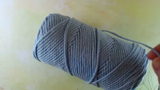 Вяжем крючком  пояс из ниток для макраме / Knit a belt crochet