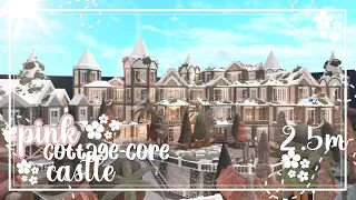 pink cottage core castle / mansion 2.5M - tour  - || Roblox , Bloxburg ||