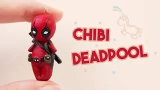 DIY - Chibi Deadpool miniature figure (poylmer clay tutorial)