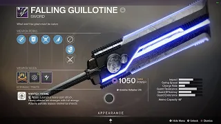 Destiny 2: Season of Arrivals - Falling Guillotine (Dark-Drinker) How to acquire & make it OP!