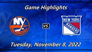 NHL Highlights | New York Islanders vs New York Rangers | 11-8-22