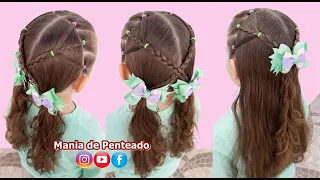 2 em 1 Penteados Rápidos e Fáceis para Meninas | 2 in 1 Quick and Easy Hairstyles for Girls