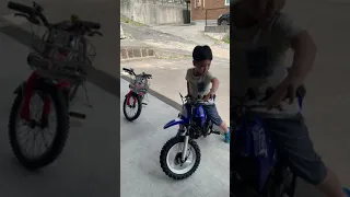 ヤマハpw50........5歳からバイクに乗るアウトドアファミリーの子ども#shorts