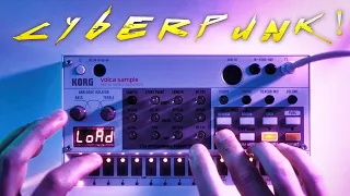 Cyberpunk Music on KORG Volca Sample (Gritty Aggressive Lofi Synth Beats)