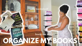 organize my bookshelves with me, bookshelf organization + tour and building my new bookshelf 📚✨