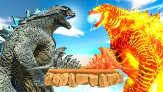 Legendary Godzilla War - Growing Godzilla 2014 VS Thermonuclear Godzilla Comparison - ARBS
