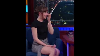 Dakota Johnson drinks tequila with Stephen Colbert and gets slightly intoxicated  (2016)