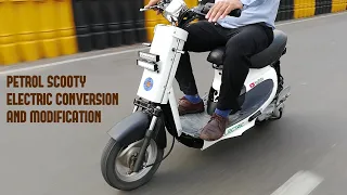 How to convert old petrol scooty to electric || powerful electric scooter || scooter modification