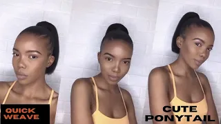 Cute Ponytail Ever Tutorial For Extended Ponytail With Bundles~ Quick Weave #Elfinhair