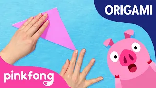 Membuat Babi kertas | Pinkfong Origami | Kelas Seni untuk Anak-anak | Pinkfong dan Baby Shark