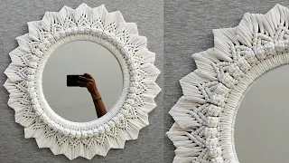 DIY ESPEJO en MACRAME (paso a paso) PRINCIPIANTES | DIY Macrame Mirror step by step