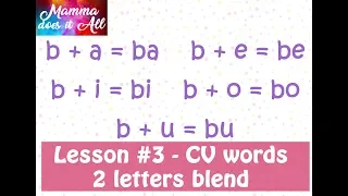 Lesson #3 - Two Letter blends | Step by step Learning to Read Phonetically