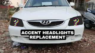 New Headlights replacement of My car Accent||Hyundai Accent OEM Headlights Replacement||